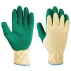 Yellow size 8-11 Latex Garden Gloves / Yard Work Gloves 10G Knitted Wrinkle